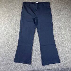 Betabrand Yoga Pant Flare Leg Womens XXL Petite Navy Blue Stretch Professional